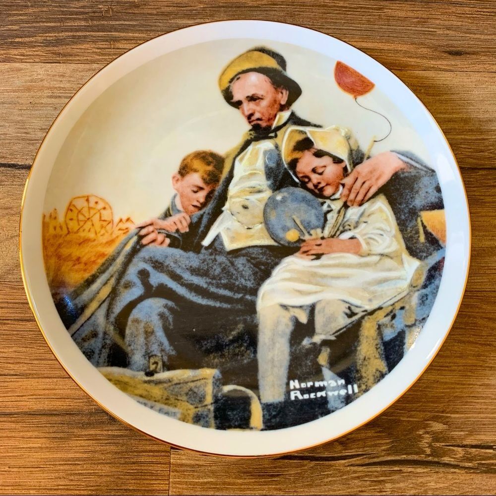 Vintage Normal Rockwell 80’s Decor Plate Home Decorations Japan Fine China 6.5”